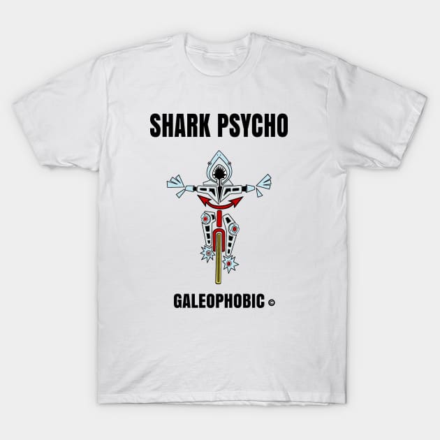 Shark Cycle/Psycho Funny Fear of Sharks T-Shirt by The Witness